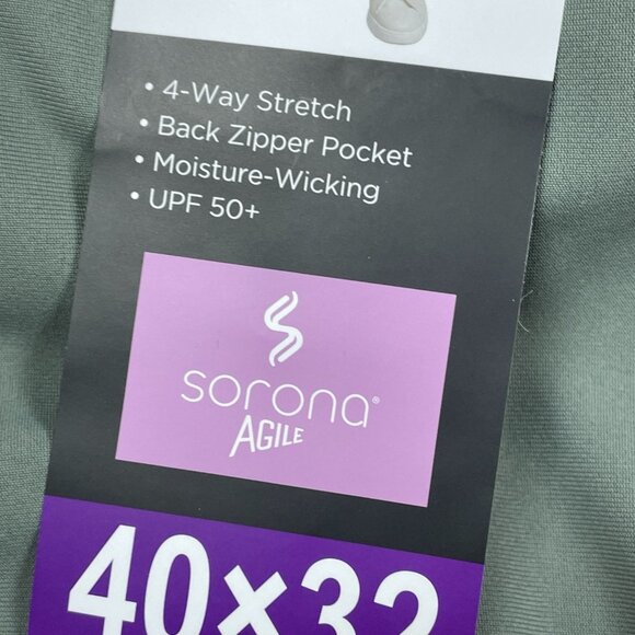 Kirkland Signature Mens Sage Green Commuter Pants 40x32 UPF 50+ a1382 - Picture 4 of 7